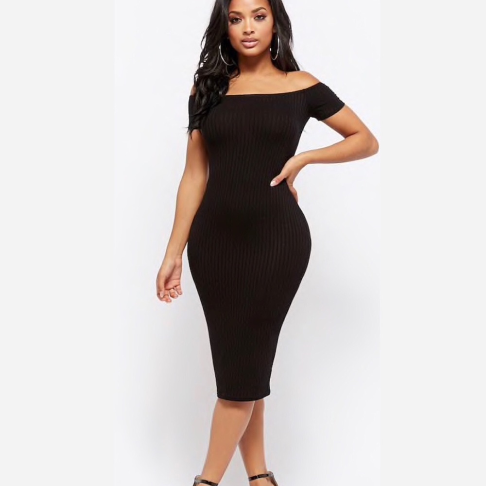 Bundle Only! Off Shoulder Midi